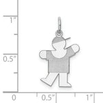 Load image into Gallery viewer, 14K White Gold Kid Charm Pendant
