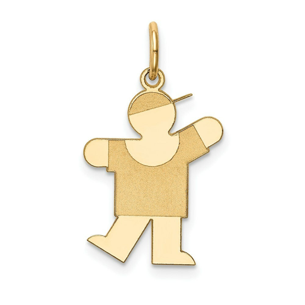 14K Yellow Gold Kid Charm Pendant