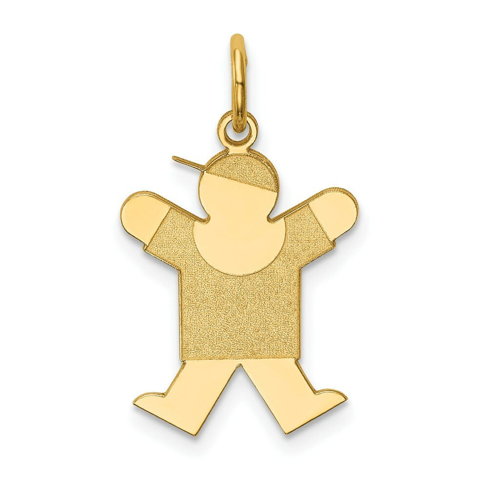 14K Yellow Gold Kid Charm Pendant