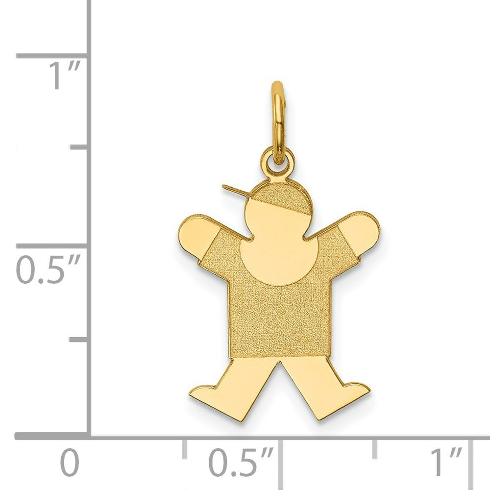 14K Yellow Gold Kid Charm Pendant