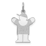 Load image into Gallery viewer, 14K White Gold Kid Charm Pendant

