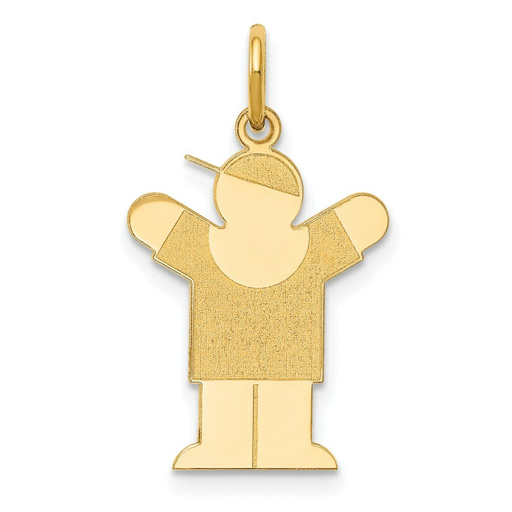 14K Yellow Gold Kid Charm Pendant