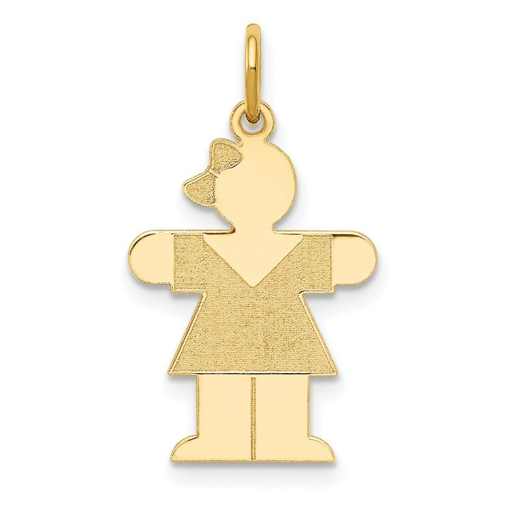 14K Yellow Gold Kid Charm Pendant