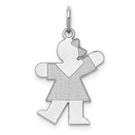 Load image into Gallery viewer, 14K White Gold Kid Charm Pendant
