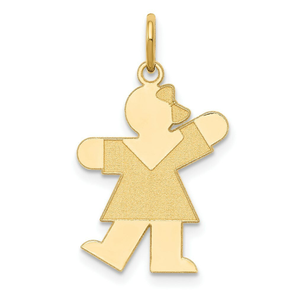 14K Yellow Gold Kid Charm Pendant