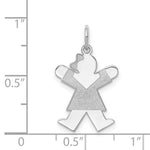 Load image into Gallery viewer, 14K White Gold Kid Charm Pendant
