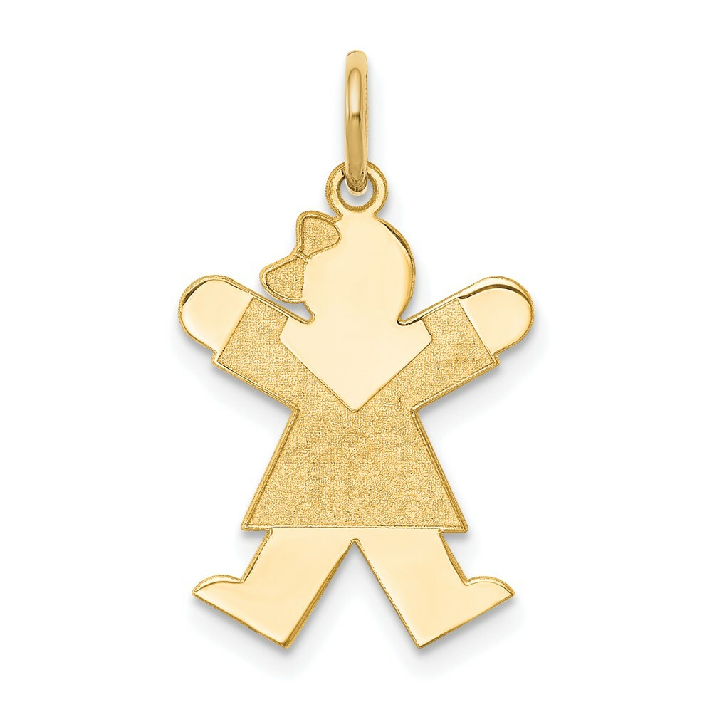14K Yellow Gold Kid Charm Pendant