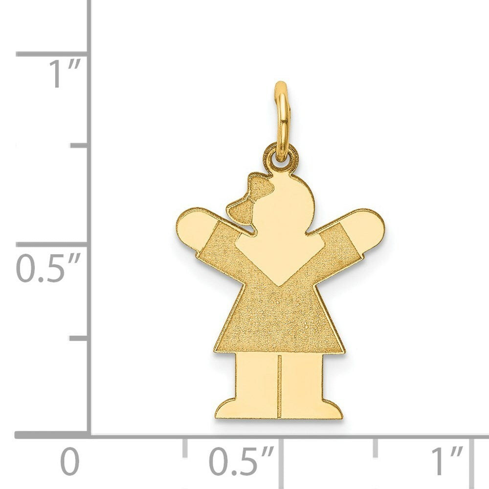 14K Yellow Gold Kid Charm Pendant