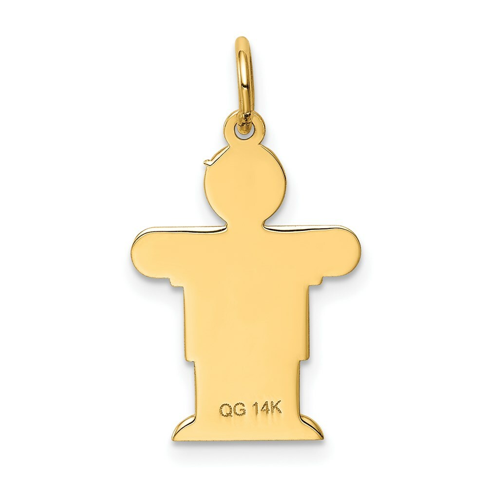 14K Yellow Gold Kid Charm Pendant