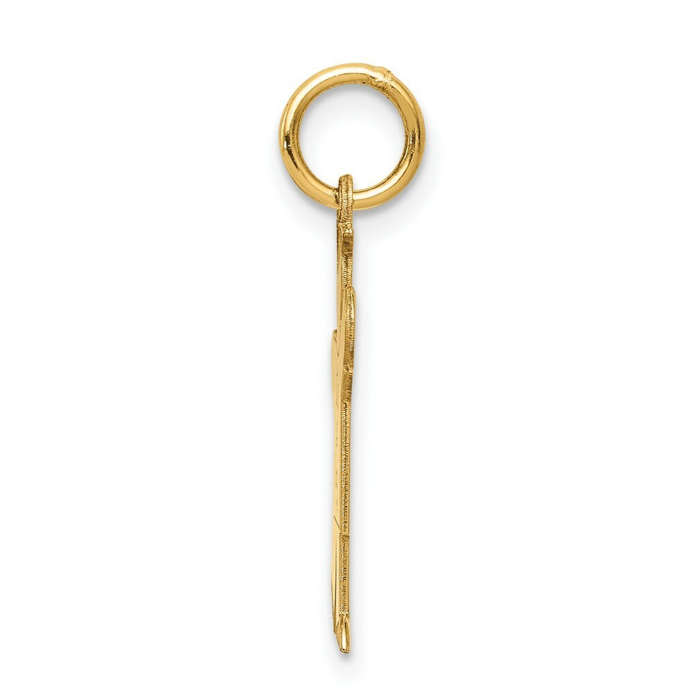 14K Yellow Gold Kid Charm Pendant