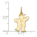 Load image into Gallery viewer, 14K Yellow Gold Kid Charm Pendant
