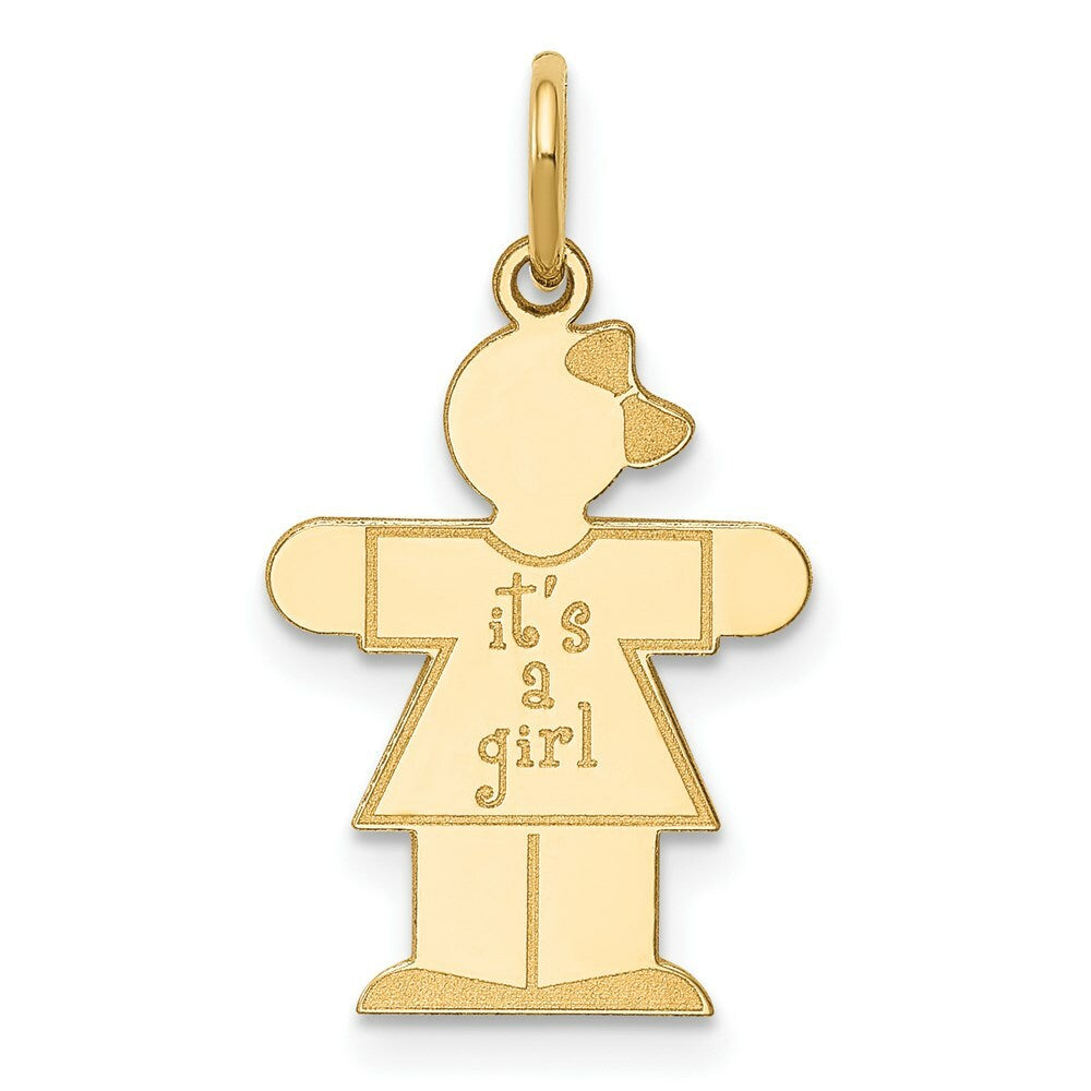 14K Yellow Gold Kid Charm Pendant