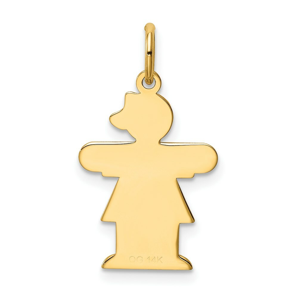 14K Yellow Gold Kid Charm Pendant