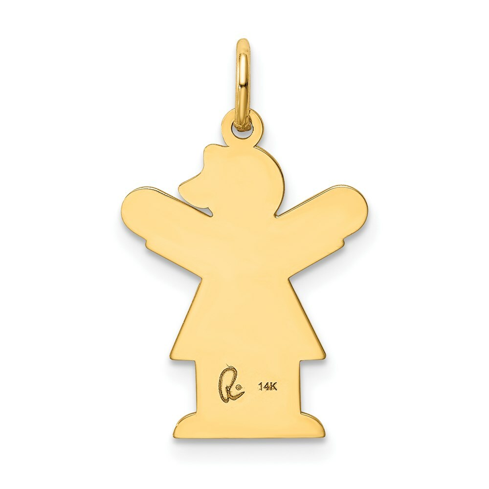 14K Yellow Gold Kid Charm Pendant