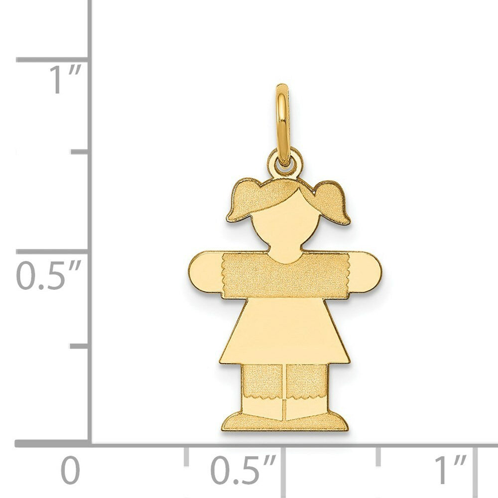 14K Yellow Gold Kid Charm Pendant