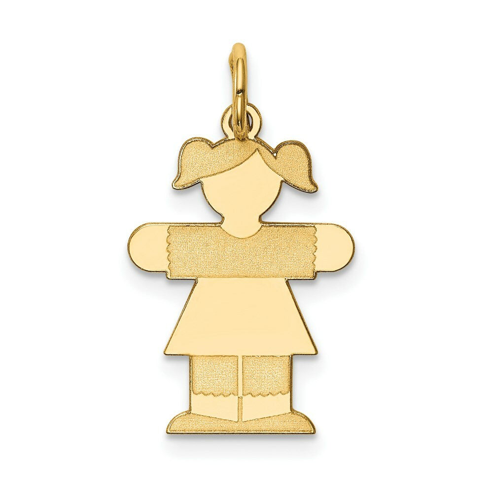 14K Yellow Gold Kid Charm Pendant