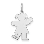 Load image into Gallery viewer, 14K White Gold Kid Charm Pendant
