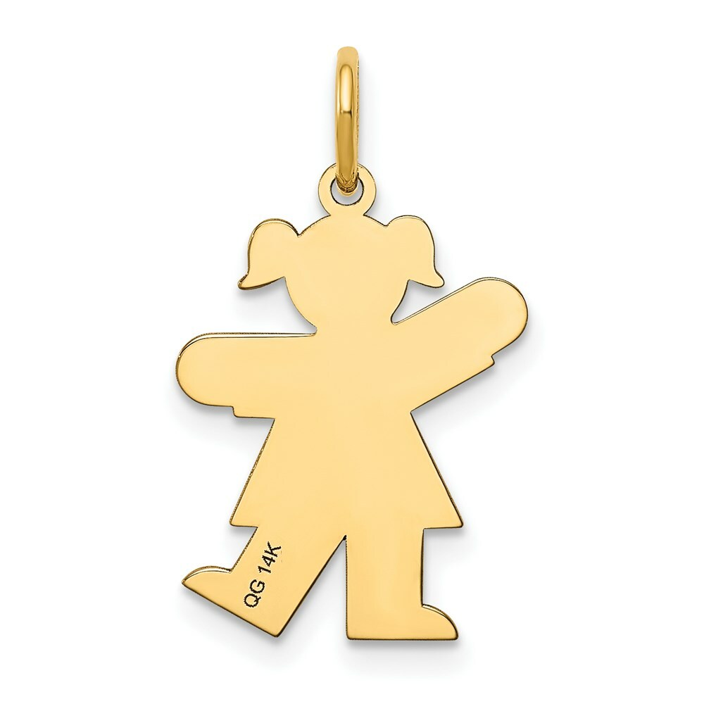 14K Yellow Gold Kid Charm Pendant