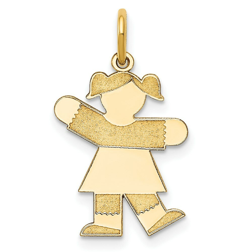 14K Yellow Gold Kid Charm Pendant
