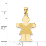 Load image into Gallery viewer, 14K Yellow Gold Girl Engravable Charm Pendant 18mm width
