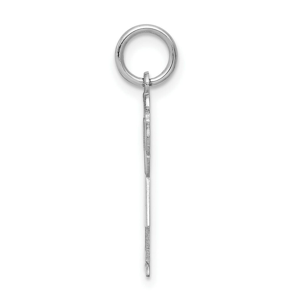 14K White Gold Kid Charm Pendant
