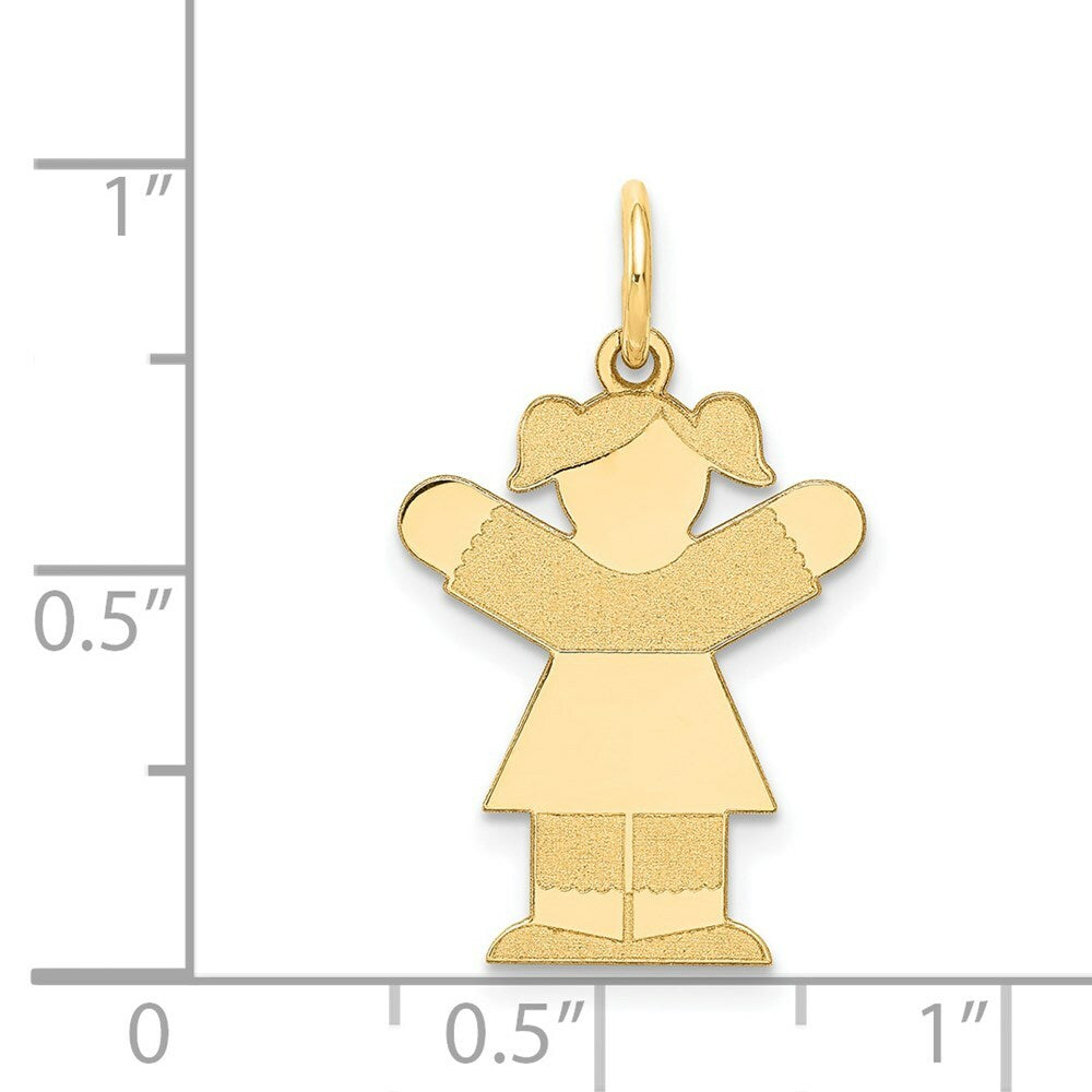 14K Yellow Gold Kid Charm Pendant