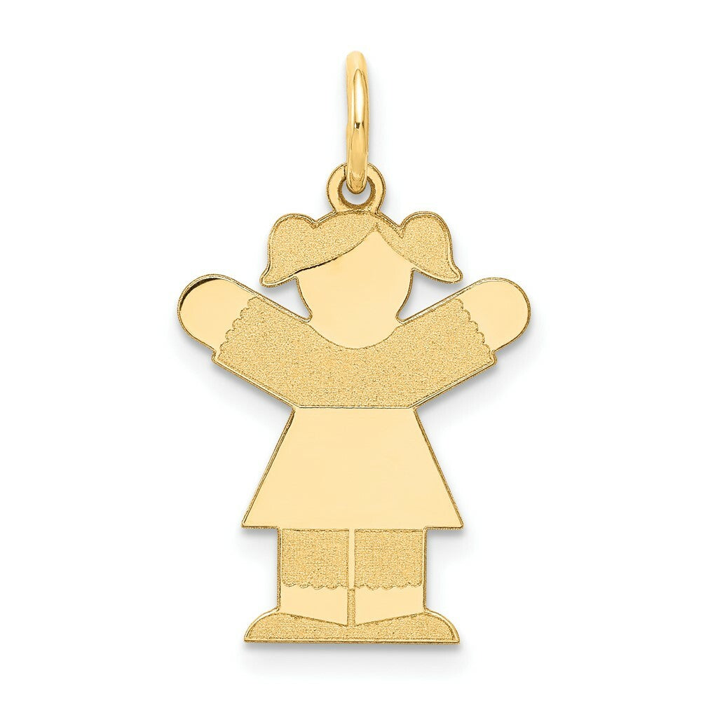 14K Yellow Gold Kid Charm Pendant