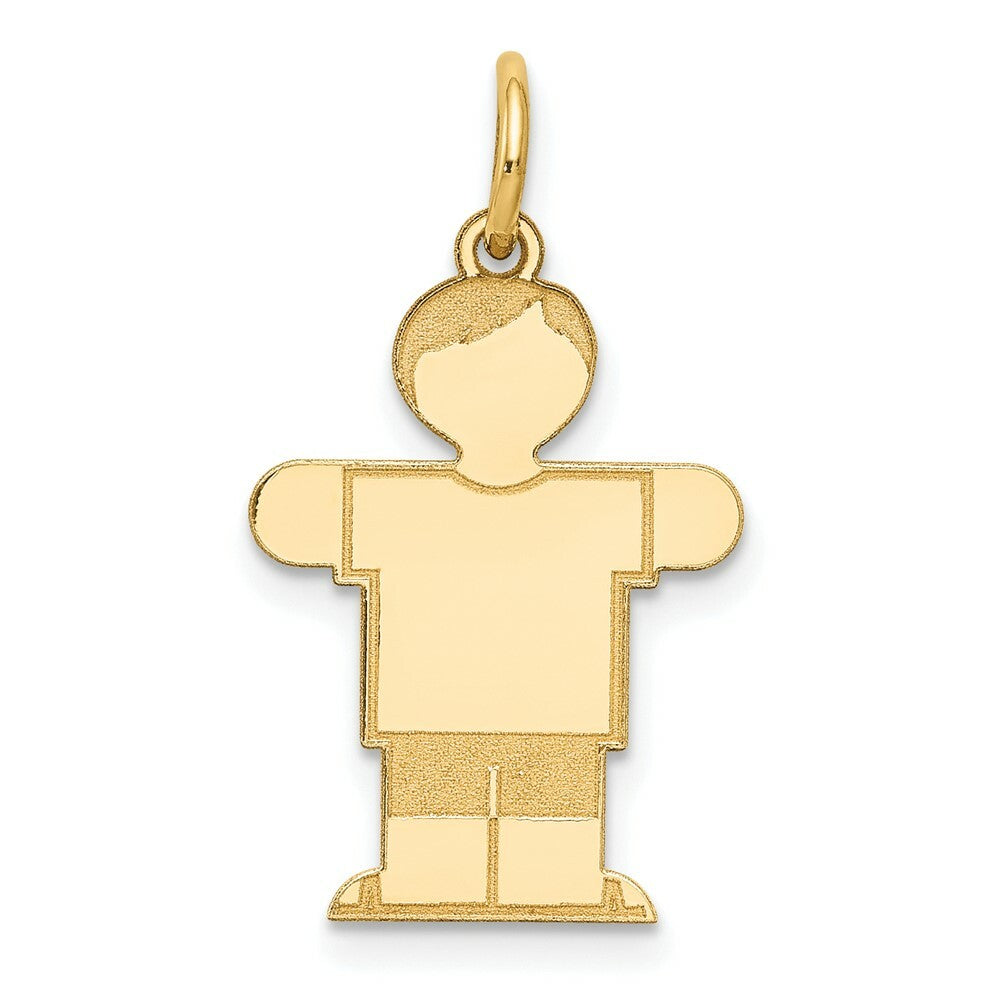 14K Yellow Gold Kid Charm Pendant