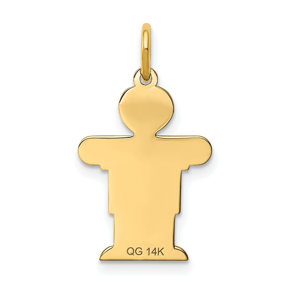 14K Yellow Gold Kid Charm Pendant