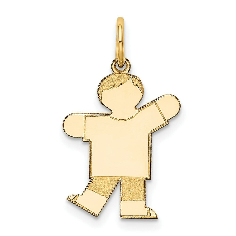 14K Yellow Gold Kid Charm Pendant