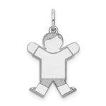 Load image into Gallery viewer, 14K White Gold Kid Charm Pendant
