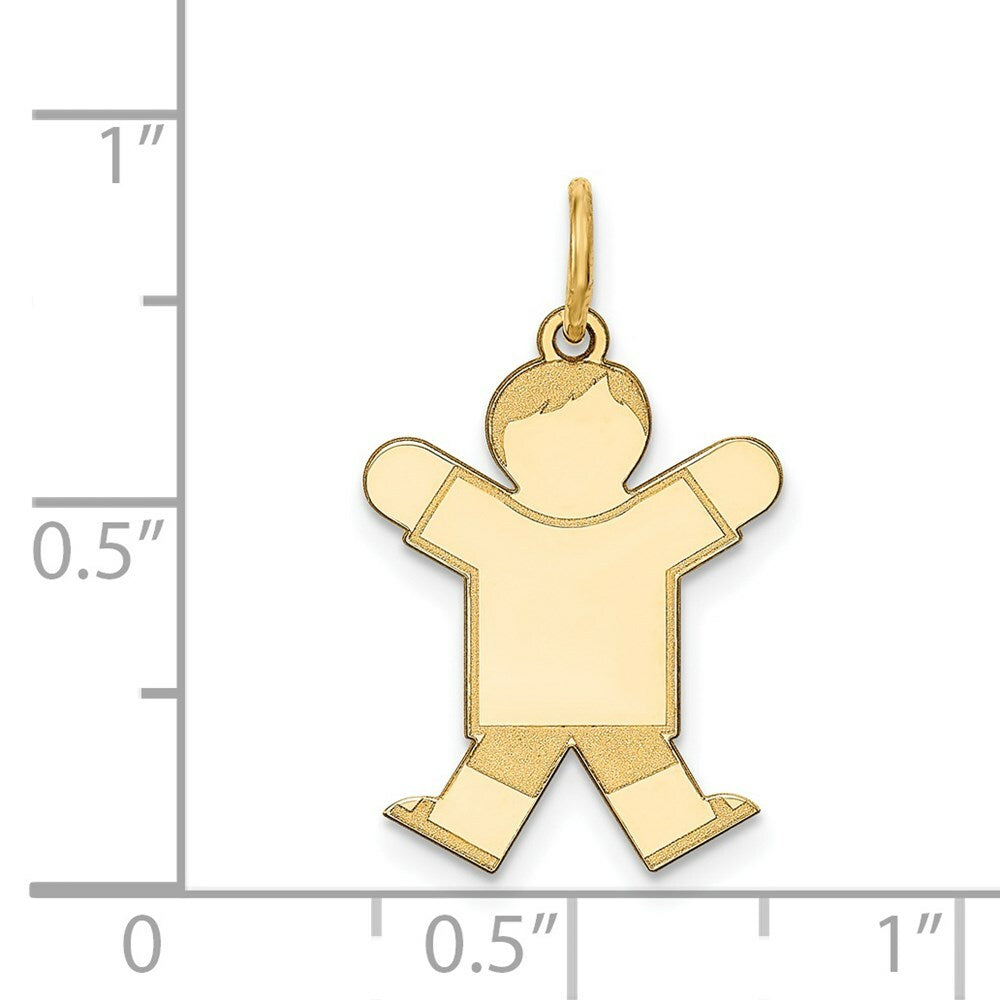 14K Yellow Gold Kid Charm Pendant