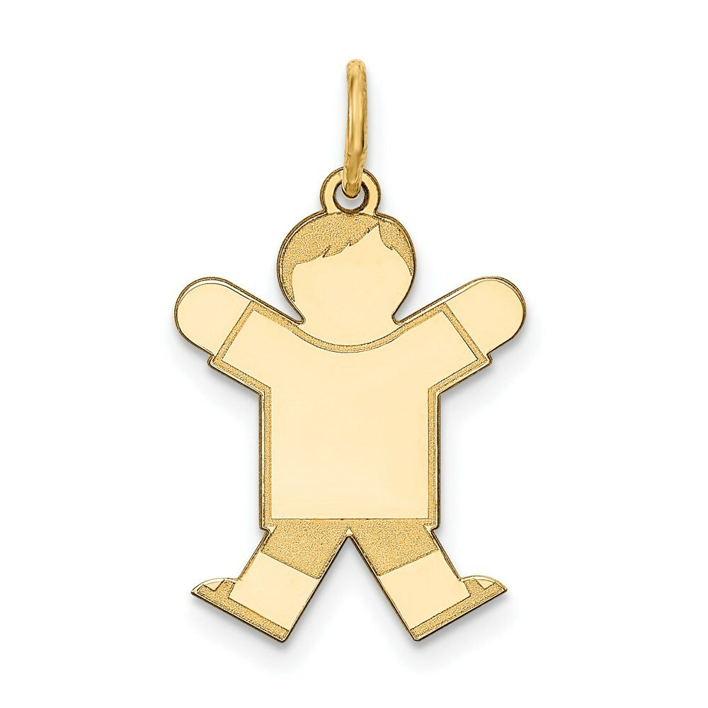 14K Yellow Gold Kid Charm Pendant