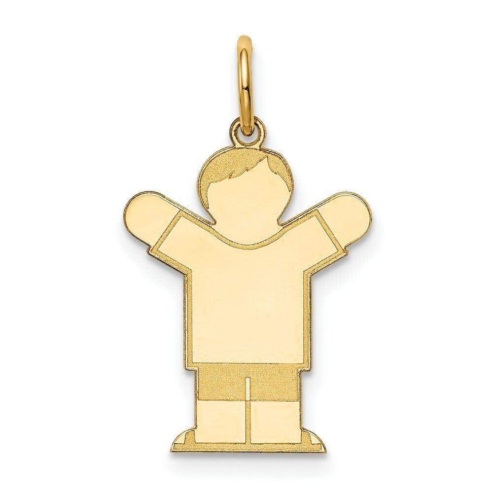 14K Yellow Gold Kid Charm Pendant