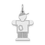 Load image into Gallery viewer, 14K White Gold Kid Charm Pendant
