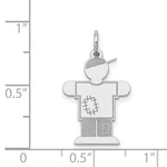 Load image into Gallery viewer, 14K White Gold Kid Charm Pendant
