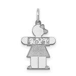 Load image into Gallery viewer, 14K White Gold Kid Charm Pendant
