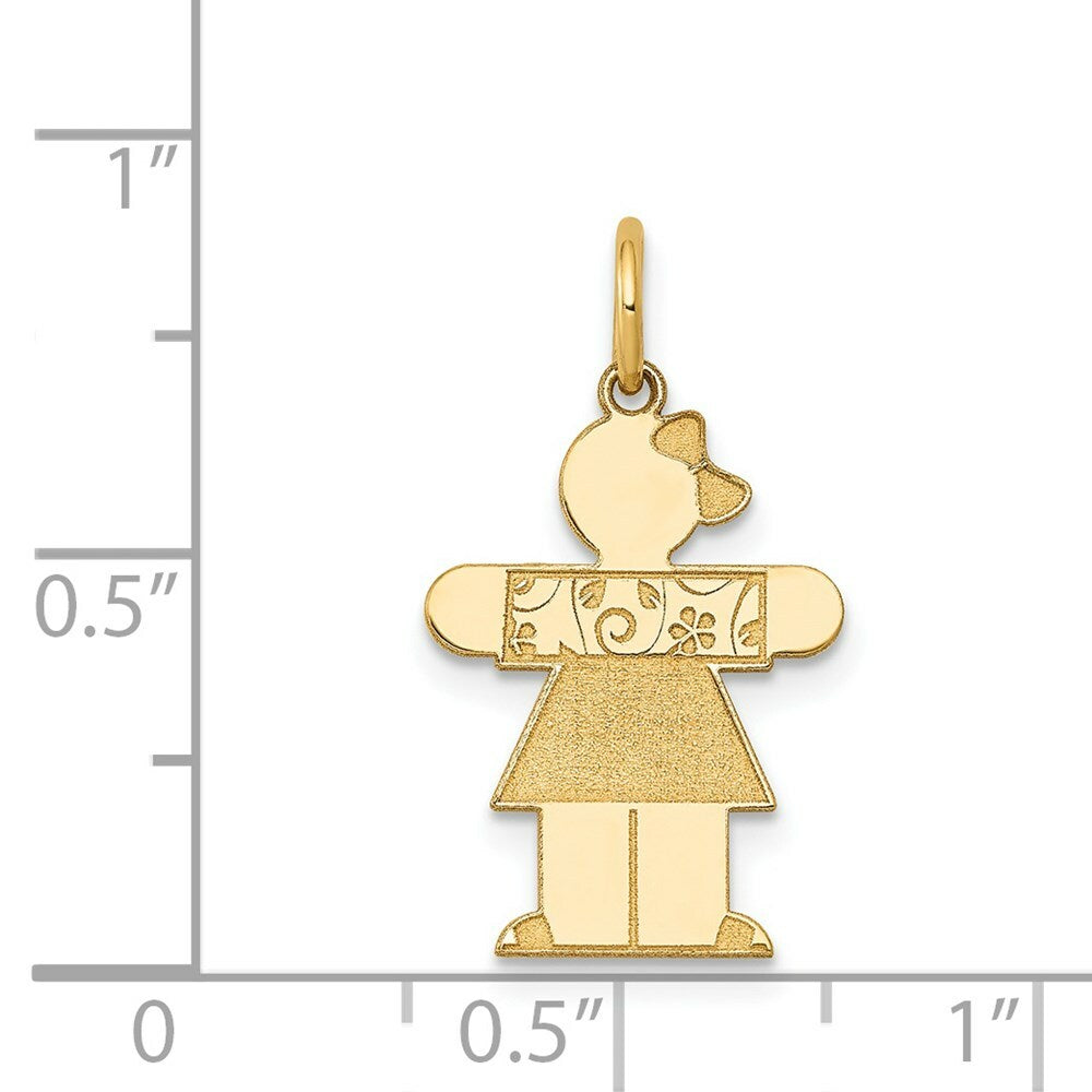 14K Yellow Gold Kid Charm Pendant