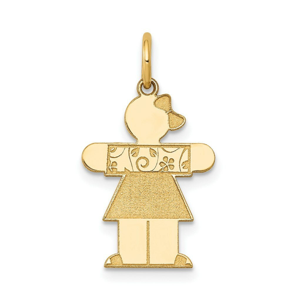 14K Yellow Gold Kid Charm Pendant