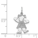Load image into Gallery viewer, 14K White Gold Kid Charm Pendant
