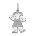 Load image into Gallery viewer, 14K White Gold Kid Charm Pendant
