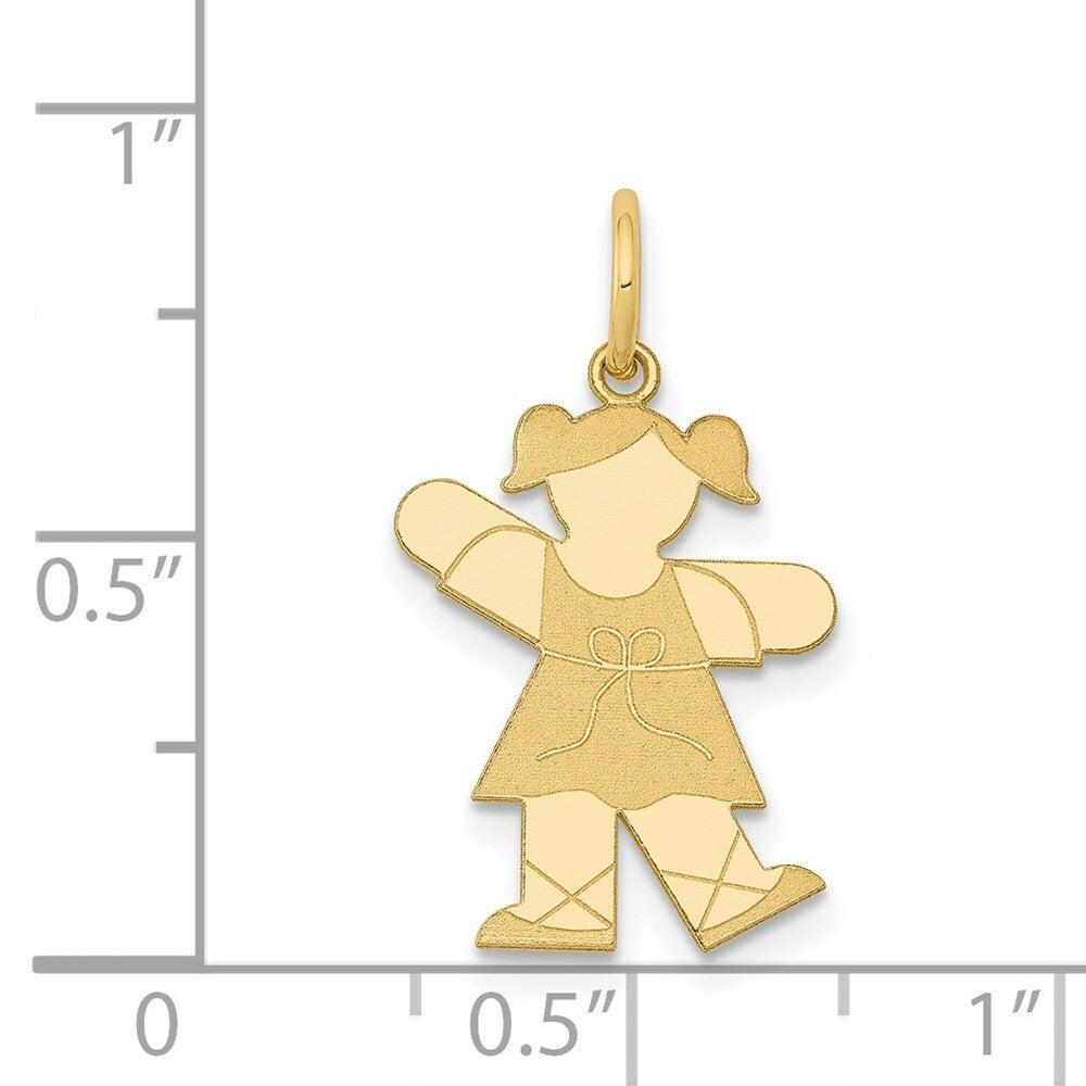 14K Yellow Gold Kid Charm Pendant