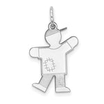Load image into Gallery viewer, 14K White Gold Kid Charm Pendant
