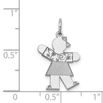 Load image into Gallery viewer, 14K White Gold Kid Charm Pendant

