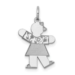 Load image into Gallery viewer, 14K White Gold Kid Charm Pendant
