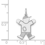 Load image into Gallery viewer, 14K White Gold Kid Charm Pendant
