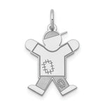 Load image into Gallery viewer, 14K White Gold Kid Charm Pendant
