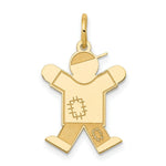Load image into Gallery viewer, 14K Yellow Gold Kid Charm Pendant
