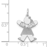 Load image into Gallery viewer, 14K White Gold Kid Charm Pendant
