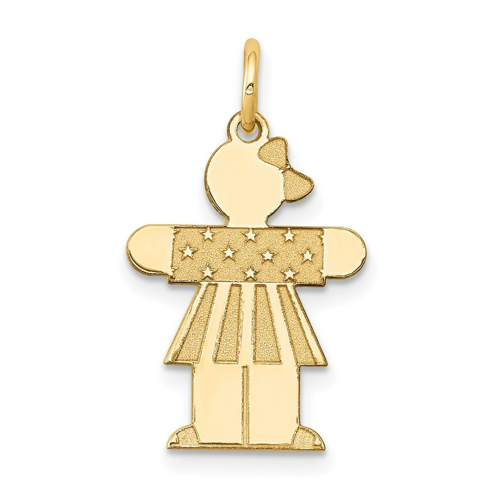 14K Yellow Gold Kid Charm Pendant